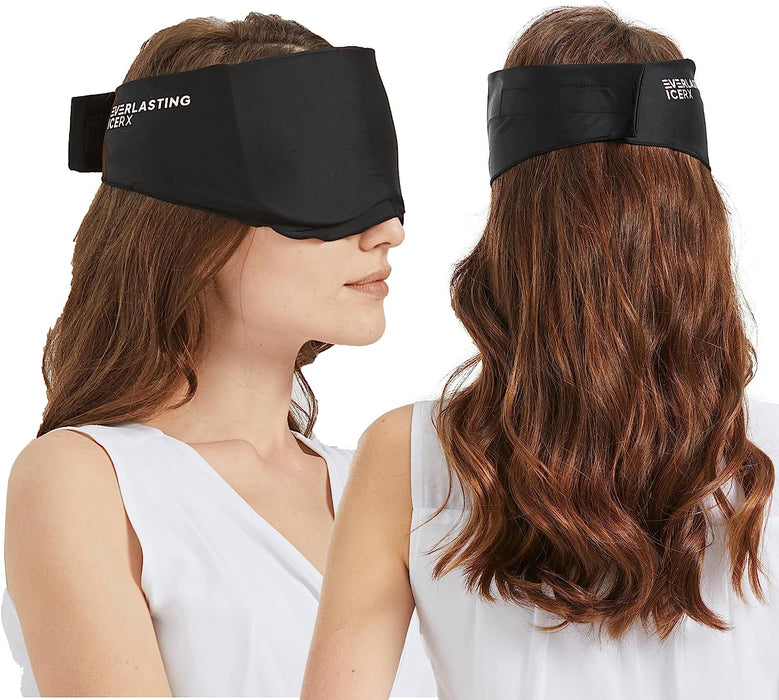 Everlasting Ice RX Cooling Eye Mask for Puffiness - Gel Eye Mask Reusable - Eye Ice Pack for Migraines, Sinus Pain, Sore Eyes & Face Ice Pack Therapy - with Adjustable Strap