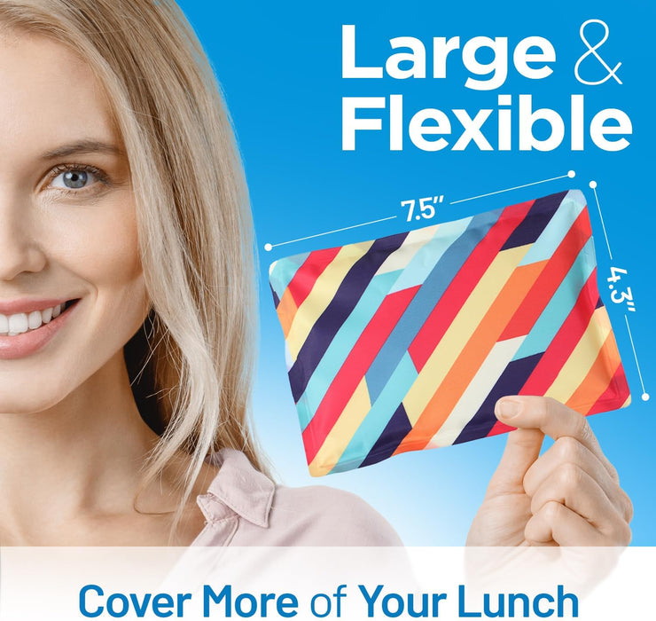 Reusable Ice Packs for Lunch Box and Coolers, Soft Flexible BPA Free 2 Pack