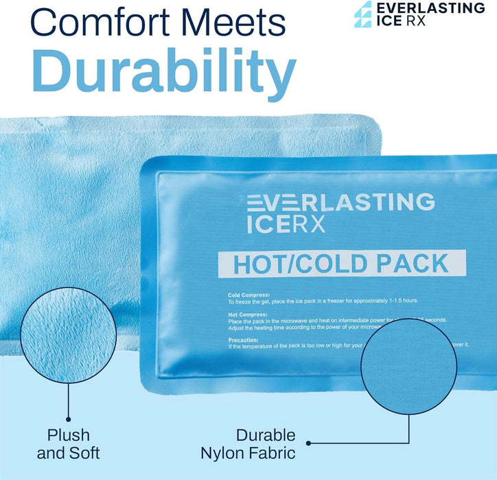 Reusable Hot and Cold Gel Soft Ice Packs - 2 Pack Large Gel Ice Pack - Hot and Cold Therapy Solution for Injuries, Cold Packs for Pain Relief - Ice Packs for Injuries Reusable - 10 x 5