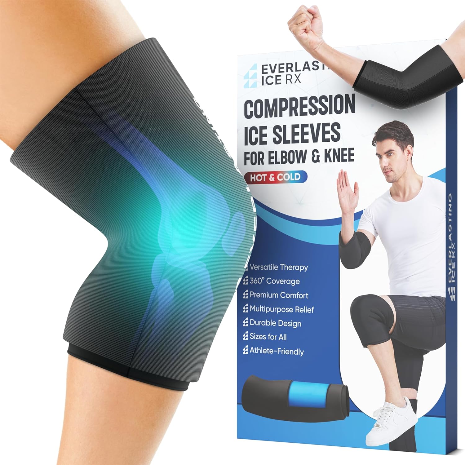 Medcosa Hot & Cold Therapy Gel Pack For Knee - Adjustable Compression Wrap, Reusable, Flexible - View #8