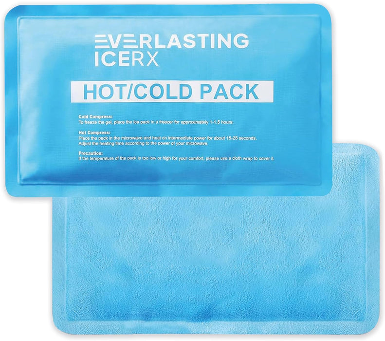 Reusable Hot and Cold Gel Soft Ice Packs - 2 Pack Large Gel Ice Pack - Hot and Cold Therapy Solution for Injuries, Cold Packs for Pain Relief - Ice Packs for Injuries Reusable - 10 x 5