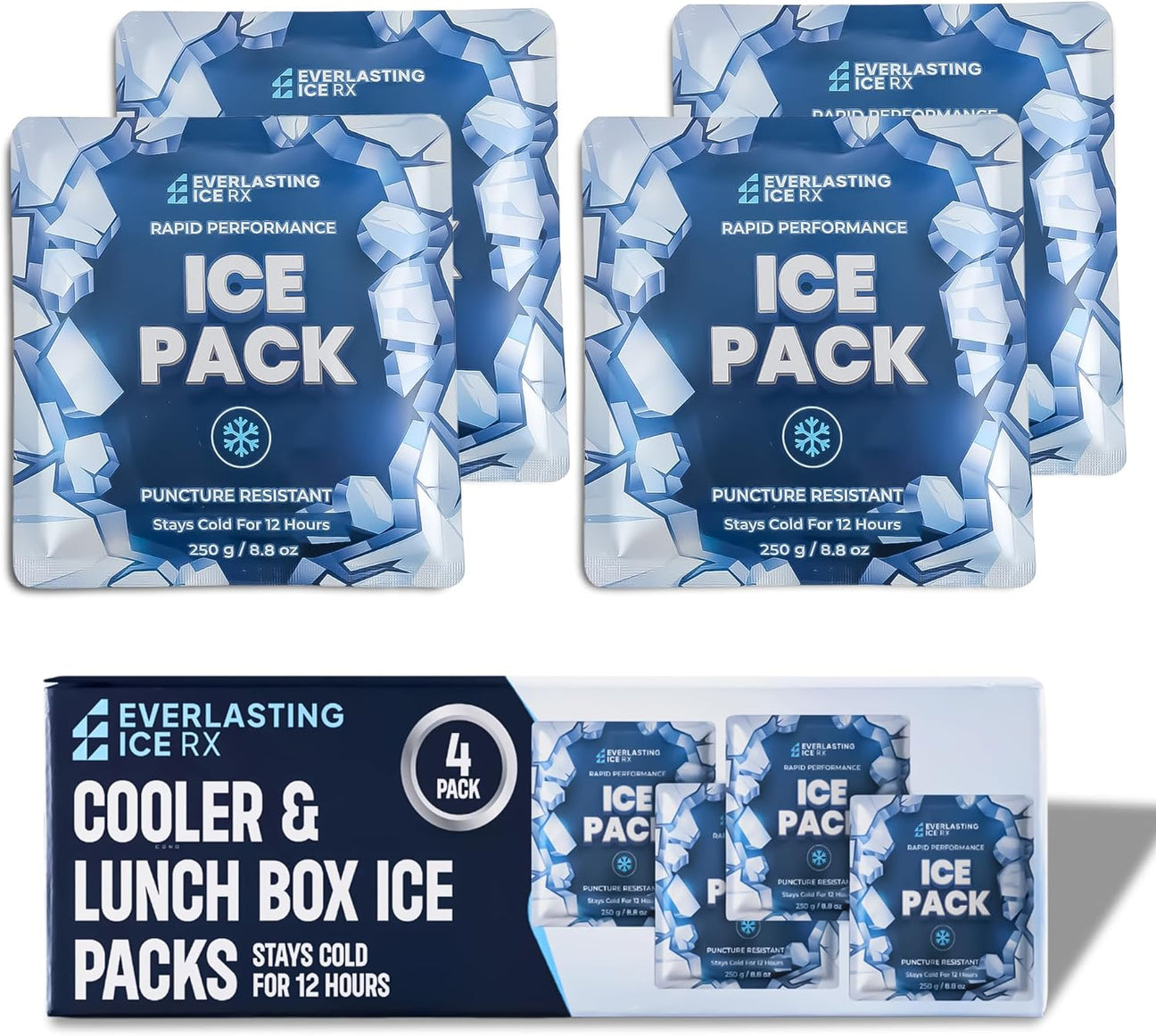 TOURIT Ice Packs For Lunch Boxes/Bags And Coolers, Lunch Box Cooler Ice Packs Reusable, Slim And Long Lasting Cool Pack For Work, Picnic Or Camping