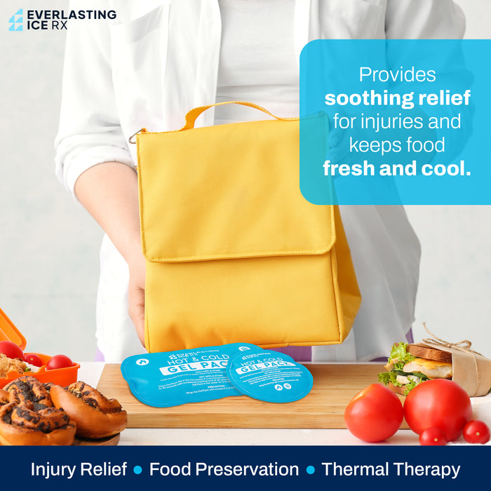 Reusable Hot and Cold Gel Ice Packs for Injuries - 7 Pack Variety Gel Ice Pack Set