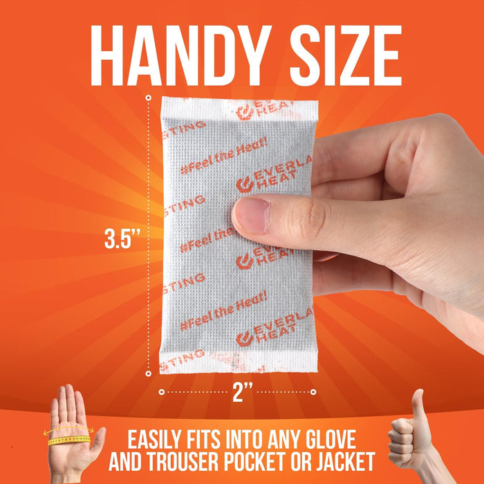 Hand Warmers - Up to 10 Hours of Long Lasting Warmth and Hot Hands - Easy Air Activation for Hands, Body and Feet - TSA Approved (40 Pack)